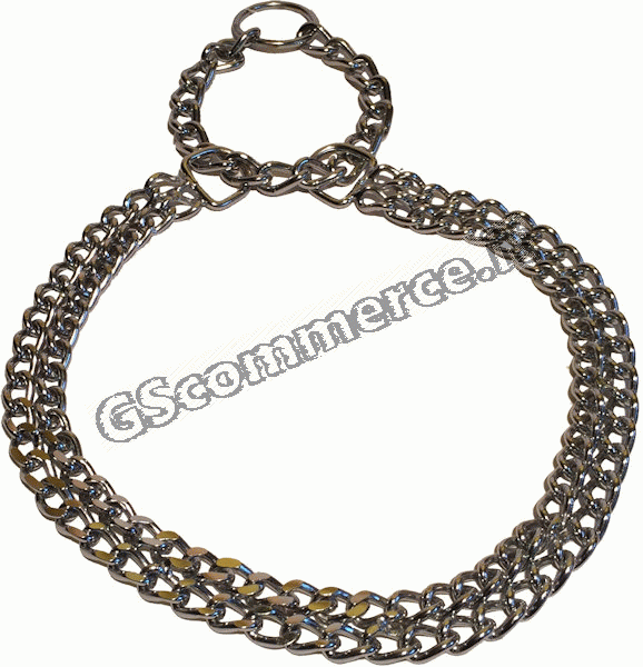 0000292 - COLLARE SEMISTRANGOLO CATENA DOPPIA CM.60 PZ.1 ** 