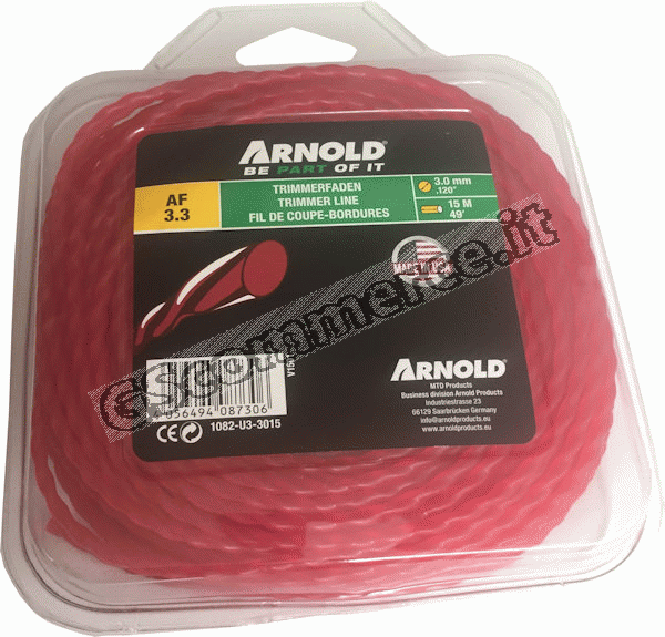 0002960 - FILO DECESPUGLIATORE ARNOLD TRIMMER LINE AF 3.3 3,0MM 15M PZ.1 