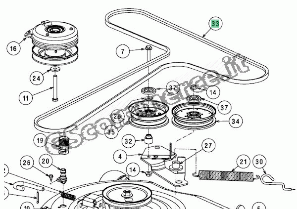0003178 - CINGHIA LAMA: V-BELT 12'' PER RZT-S 46 CUBCADET 